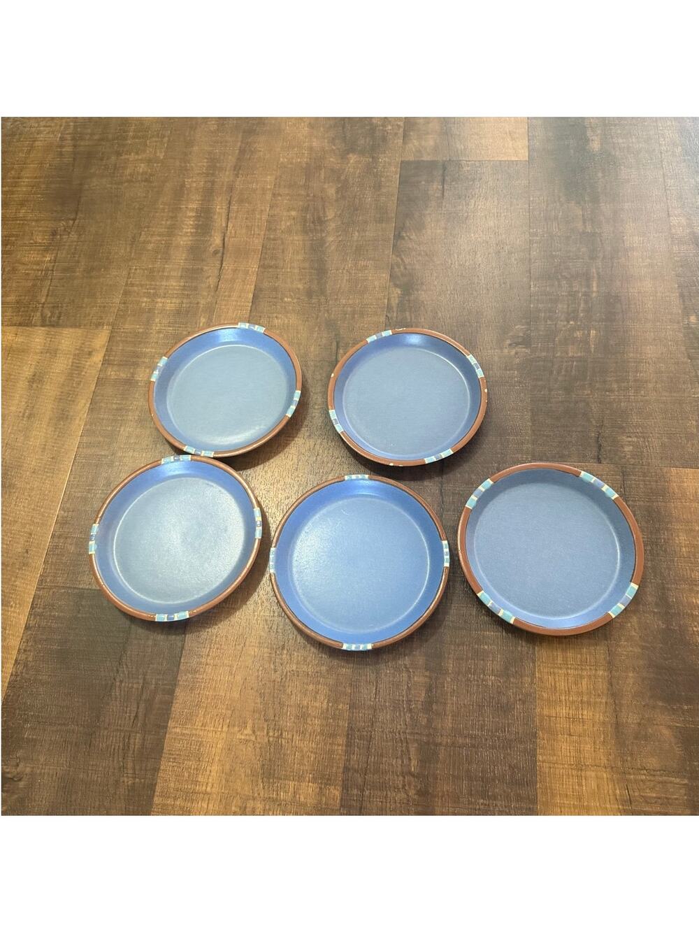 Dansk Mesa Blue Bread Dessert Plates Set of 6 Japan Stoneware